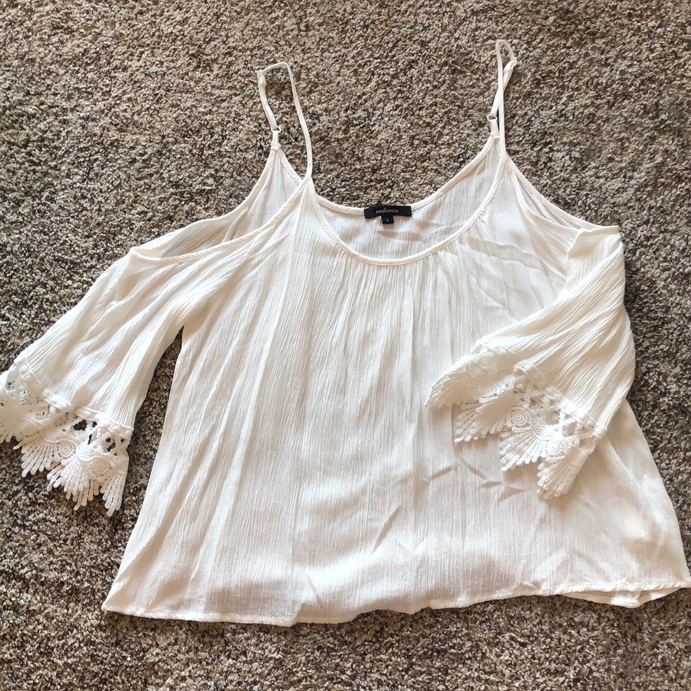 ambiance open shoulder top